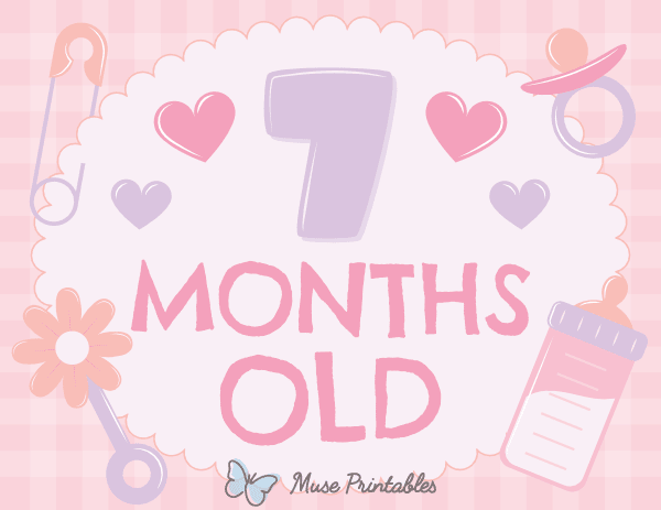 7 Months Old Baby Girl Milestone Sign