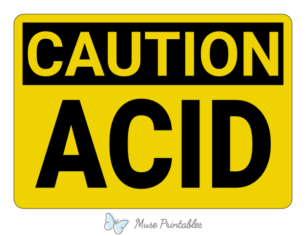 Acid Caution Sign
