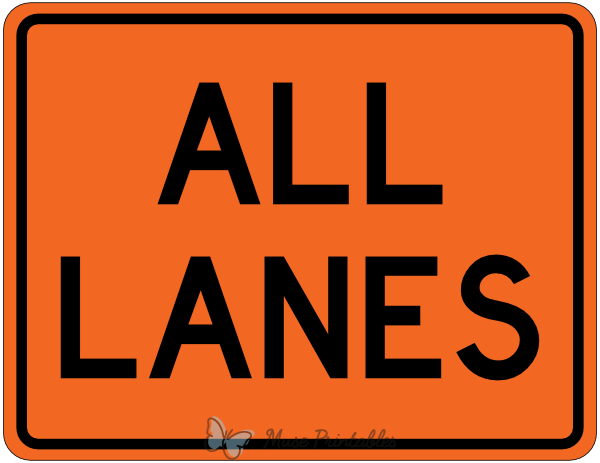 All Lanes Sign