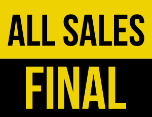 All Sales Final Sign