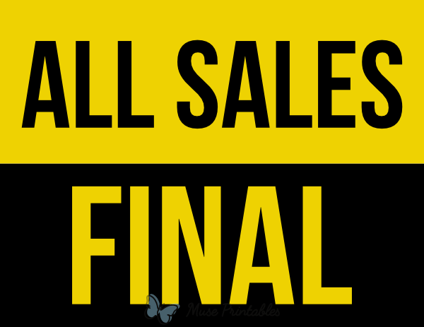 All Sales Final Sign