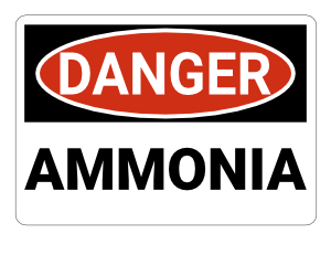 Ammonia Danger Sign