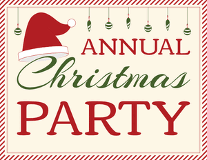 Annual Christmas Party Sign