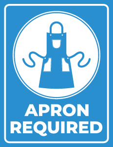 Apron Required Sign