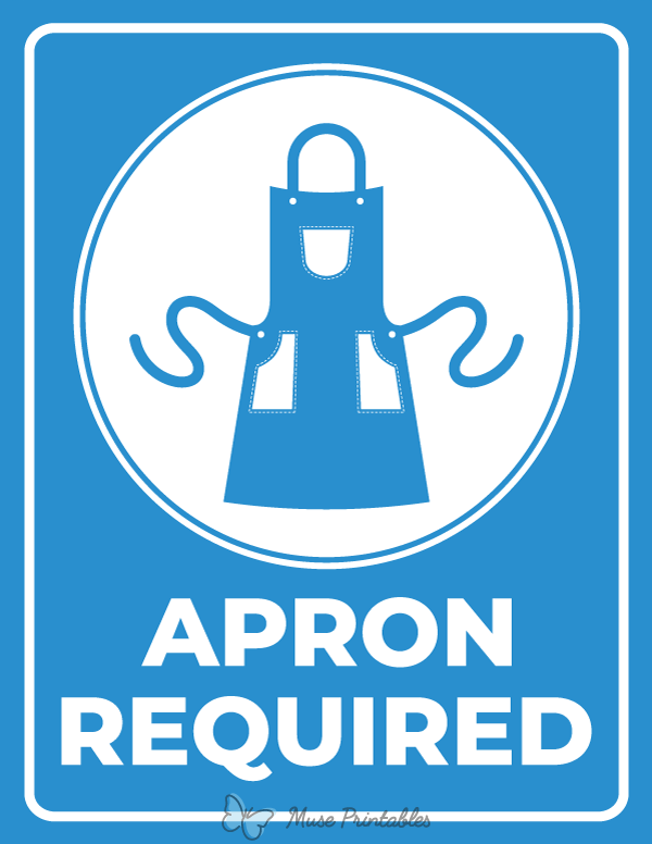 Apron Required Sign