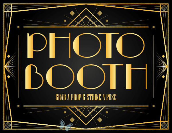 Art Deco Photo Booth Sign