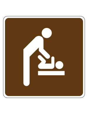 Baby Changing Station Mens Room Campground Sign
