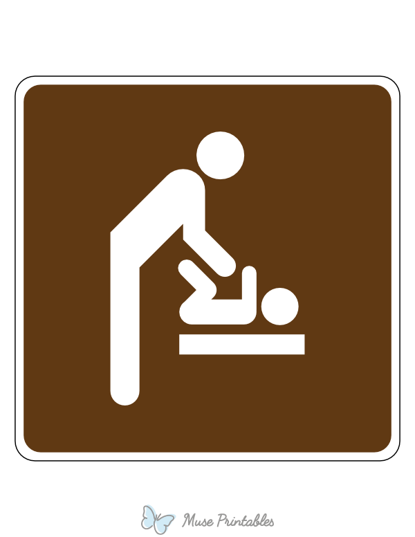 Baby Changing Station Mens Room Campground Sign