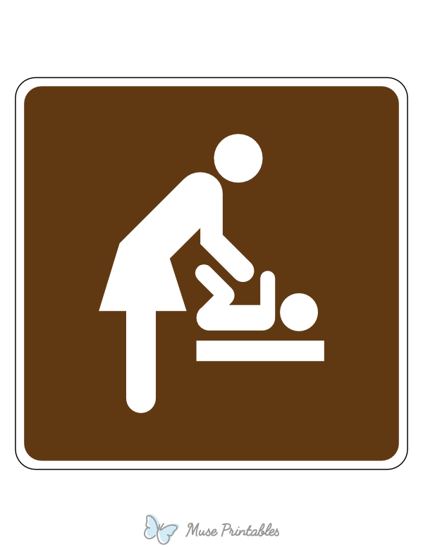 Baby Changing Station Womens Room Campground Sign