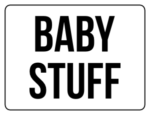 Baby Stuff Yard Sale Sign