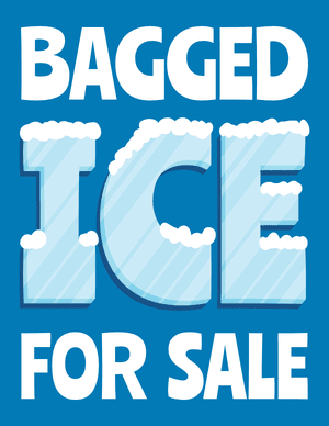 Bagged Ice for Sale Sign