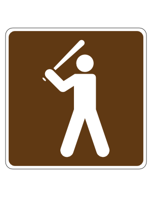 Baseball Campground Sign