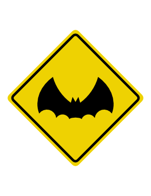 Bat Crossing Sign