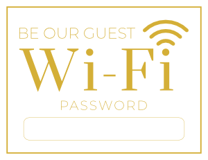 Be Our Guest Wifi Password Sign