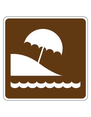 Beach Campground Sign