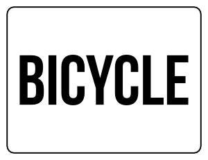 Bicycle Yard Sale Sign