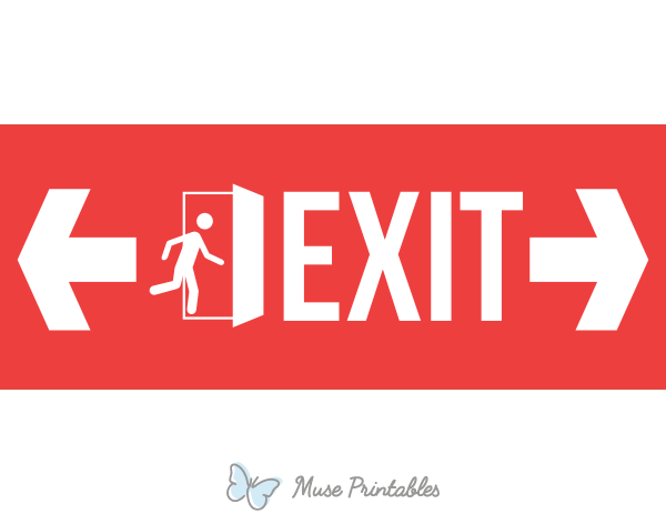 Bidirectional Arrow Exit Sign