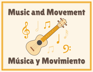 Bilingual Music and Movement Classroom Center Sign