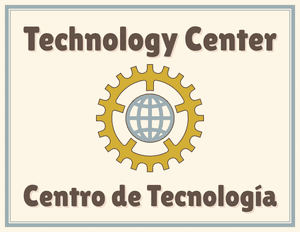 Bilingual Technology Classroom Center Sign