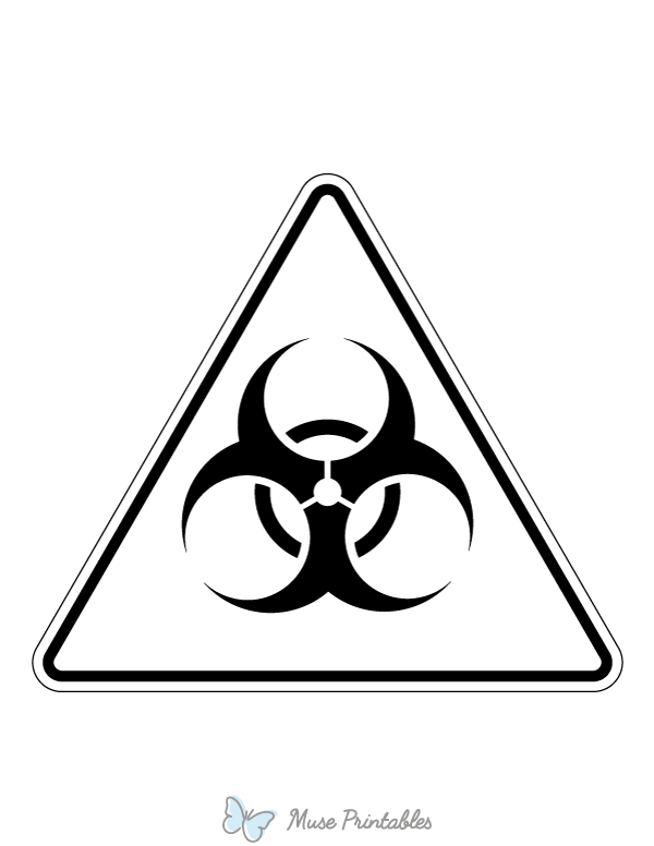 Black and White Biohazard Sign
