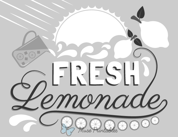 Black and White Lemonade Stand Sign