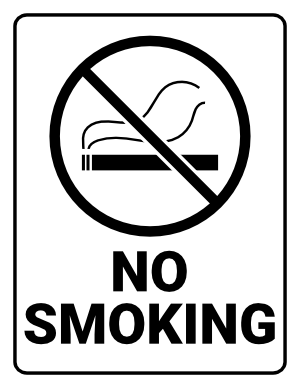 Black and White No Smoking Sign