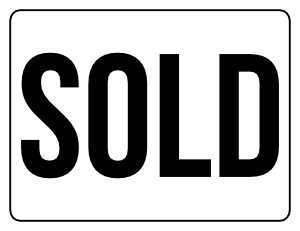 Black and White Sold Sign