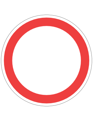 Blank Circle Road Sign