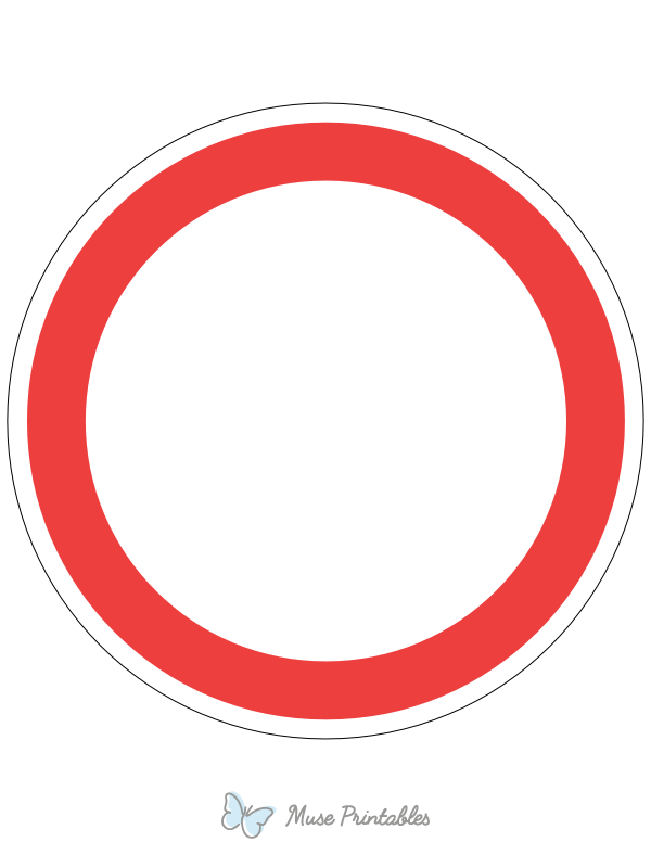 Blank Circle Road Sign
