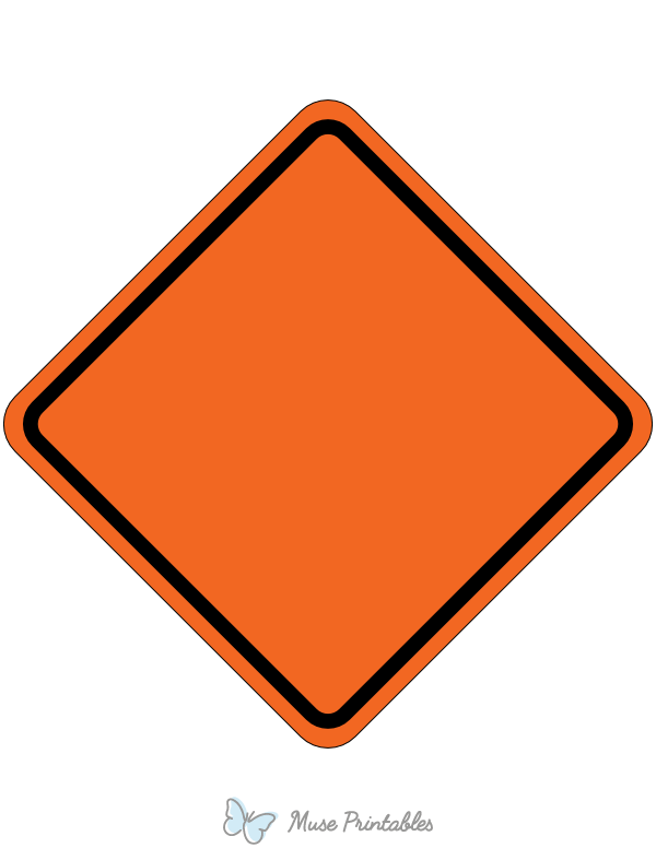 Blank Construction Sign