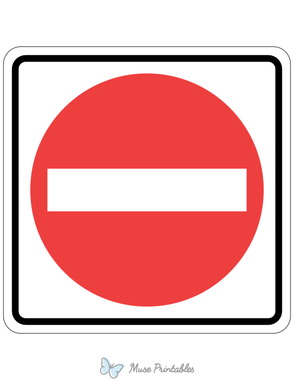 Blank Do Not Enter Sign