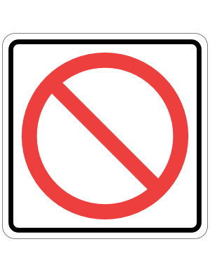 Blank Prohibition Sign
