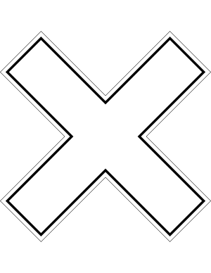 Blank Railroad Crossing Sign