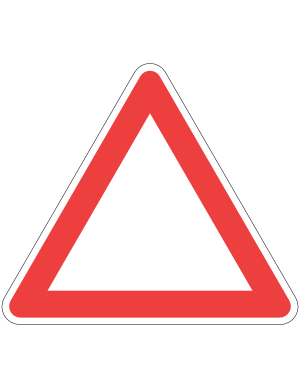 Blank Triangle Road Sign