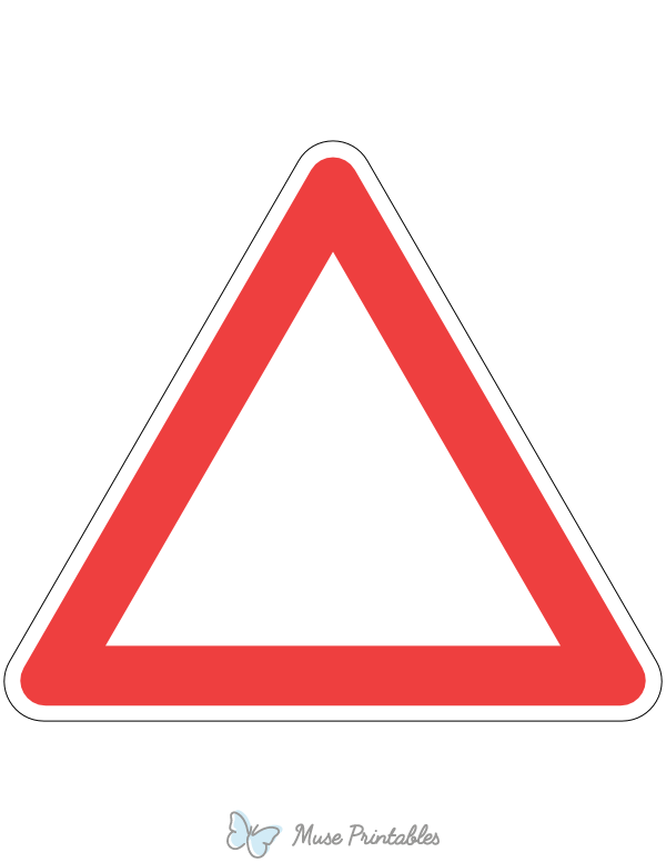 Blank Triangle Road Sign