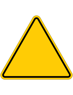 Blank Triangle Warning Sign