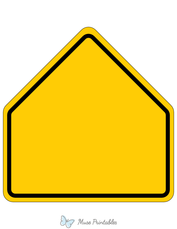 Blank Yellow School Zone Sign