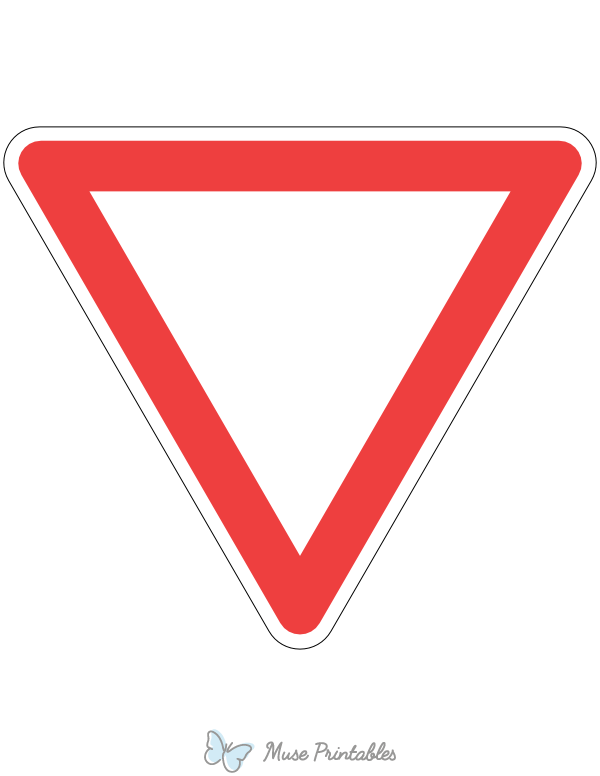 Blank Yield Sign