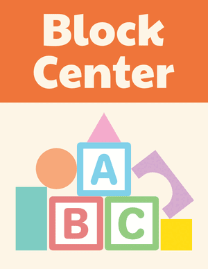 Block Classroom Center Sign