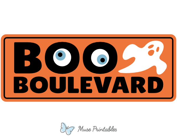 Boo Boulevard Street Sign