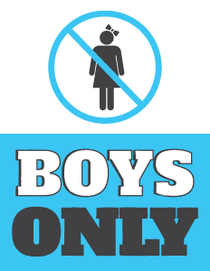 Boys Only Sign