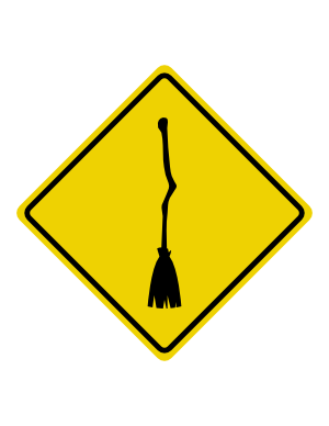 Broom Crossing Sign