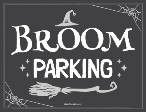 Broom Parking Sign