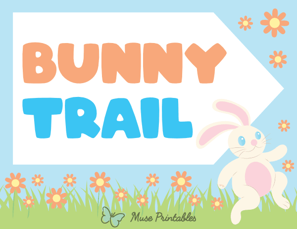 Bunny Trail Easter Egg Hunt Sign