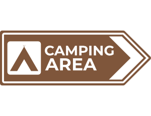 Camping Area Right Arrow Sign