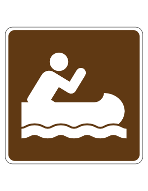 Canoeing Campground Sign