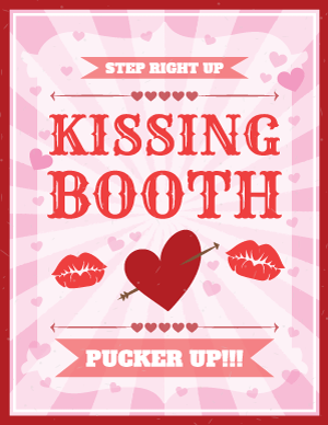 Carnival Kissing Booth Sign