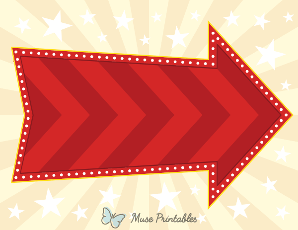 Printable Carnival Right Arrow Sign