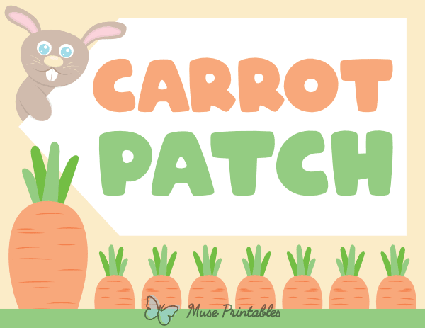 Carrot Patch Easter Egg Hunt Sign