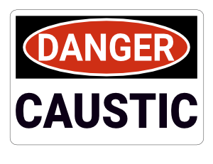 Caustic Danger Sign